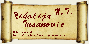 Nikolija Tušanović vizit kartica